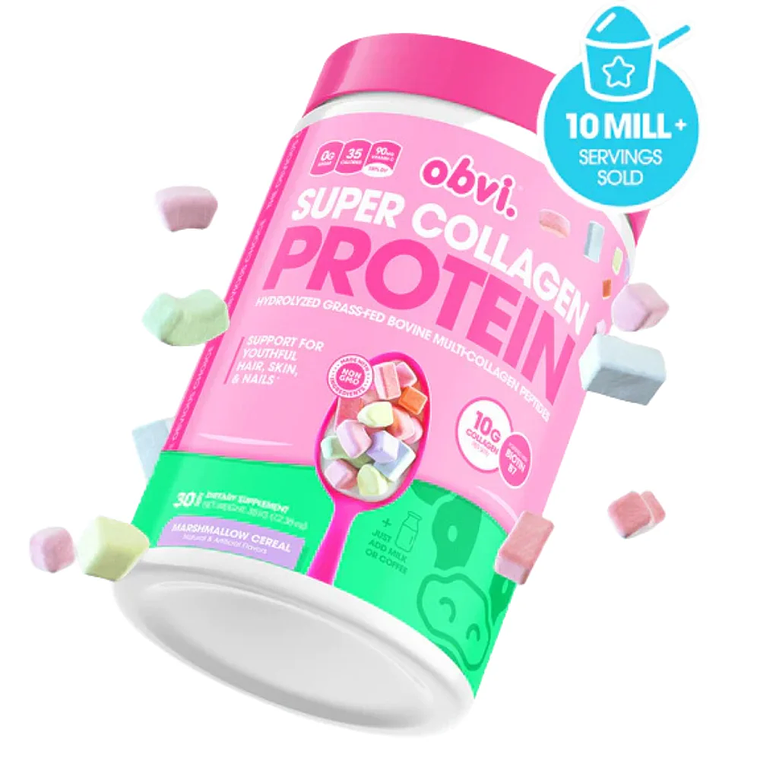 Super Collagen Protein Cereal Masmelo 30 Servicios Obvi 1