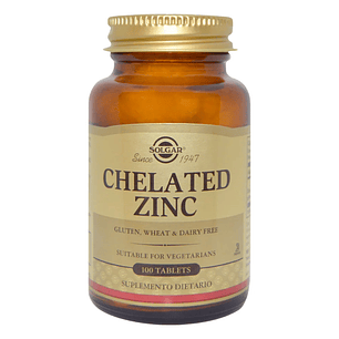 Chelated Zinc 100 Tabletas Solgar