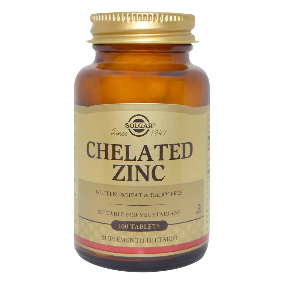 Chelated Zinc 100 Tabletas Solgar 1