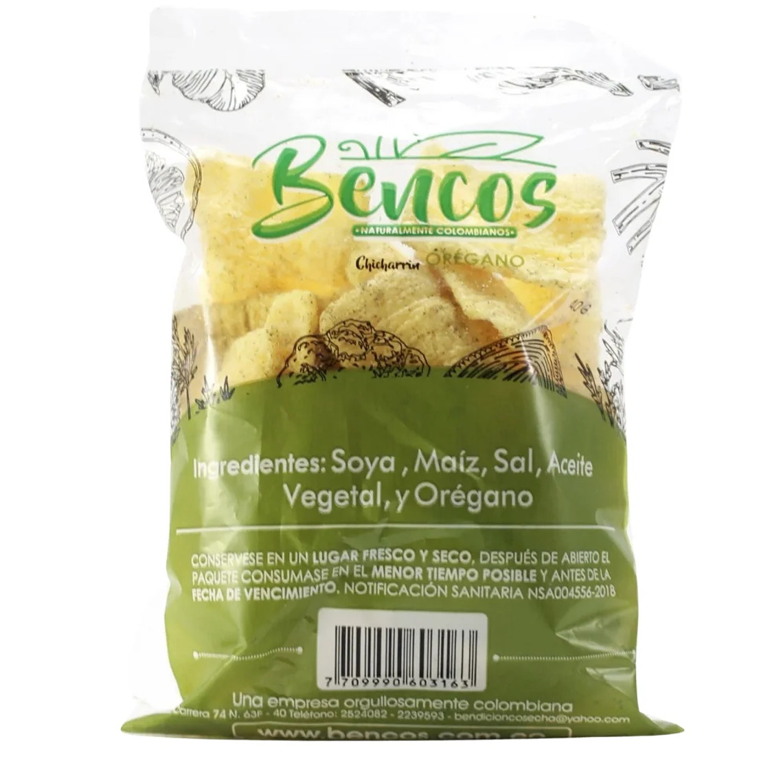 Chicharrin Orégano 40 g Bencos 1