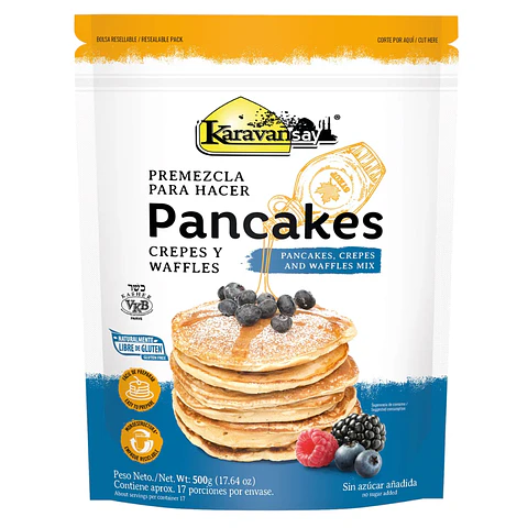 Premezcla para Pancakes Crepes y Waffles Karavansay 500 gramos