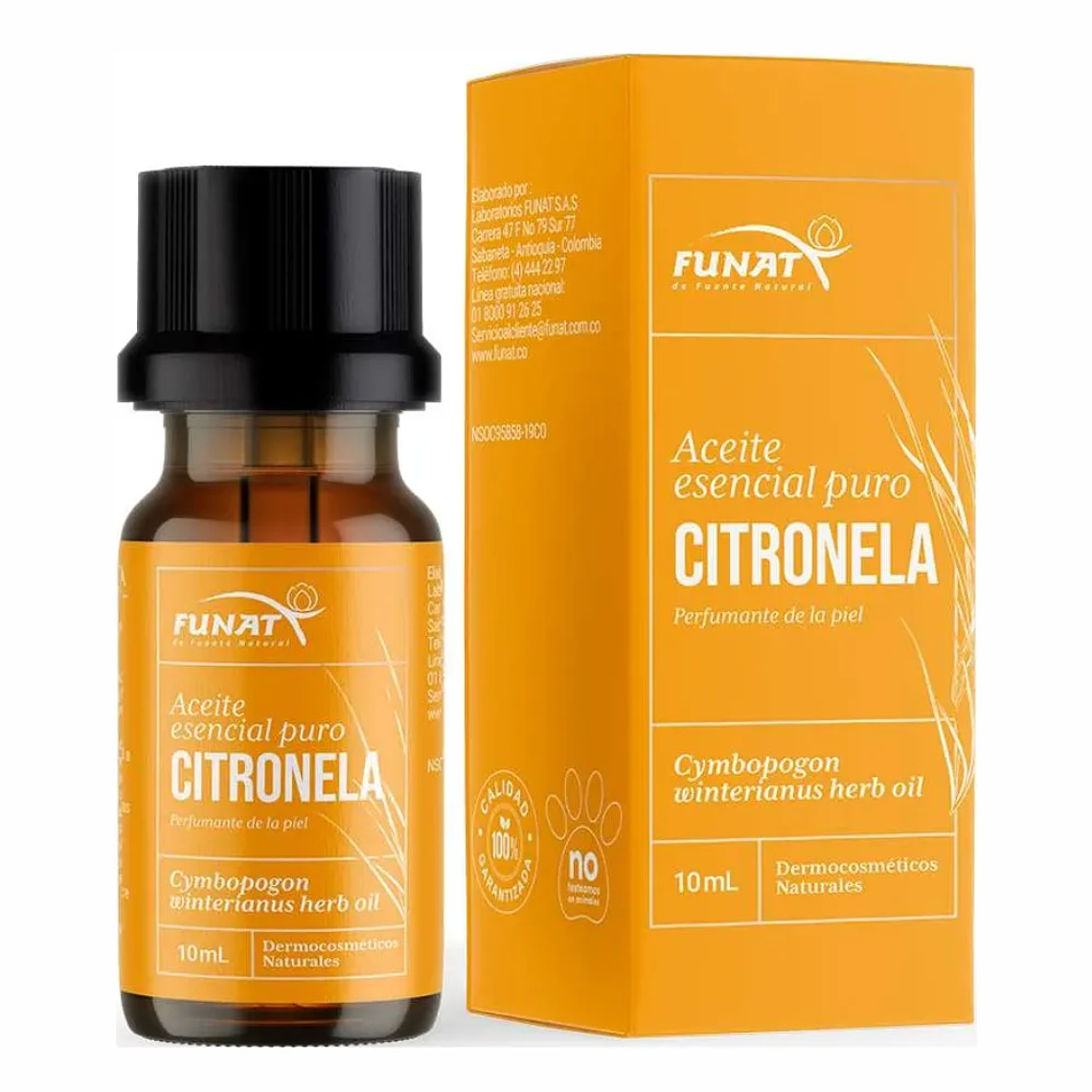 Aceite de Citronela puro 10 ml Funat 1