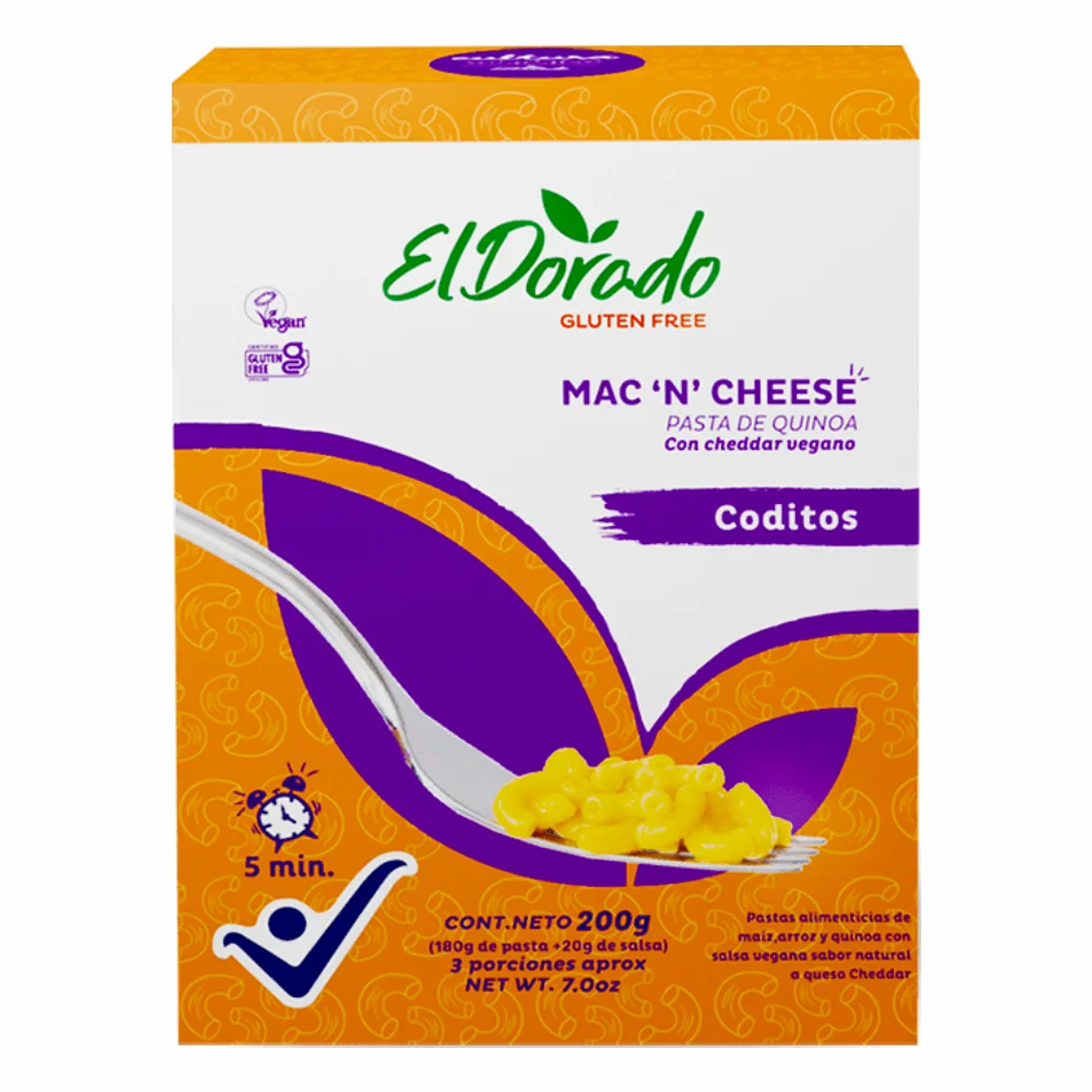Pasta Mac N Cheese Coditos 200 g El Dorado 1