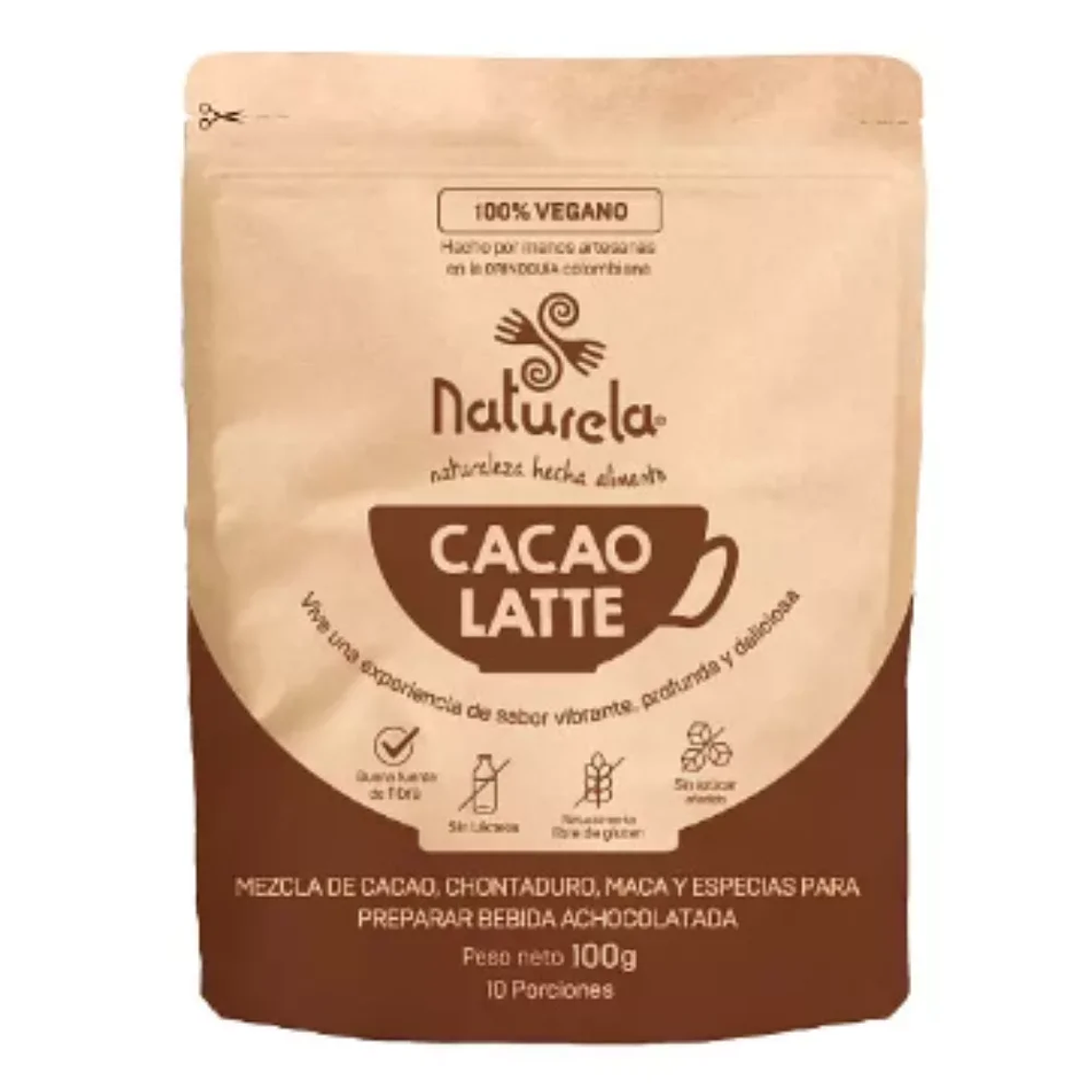 Cacao Latte 100 gramos Naturela  1