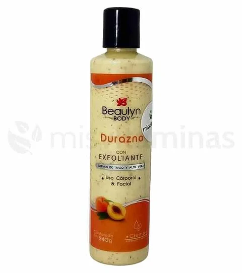 Crema de Durazno con Exfoliante 240 g Beaulyn