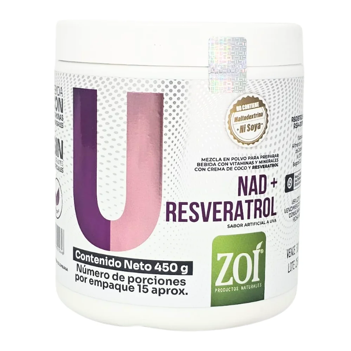 Nad + Resveratrol 450 gr Zoí 1