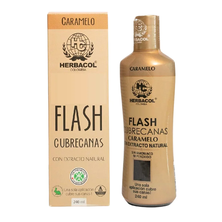 Tónico Capilar Flash Cubrecanas Caramelo 240 ml Herbacol 1