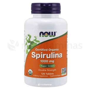 Spirulina 1000 mg Now Foods 120 tabletas