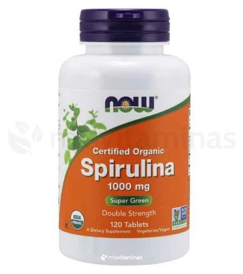 Spirulina 1000 mg Now Foods 120 tabletas