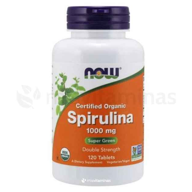 Spirulina 1000 mg Now Foods 120 tabletas 1