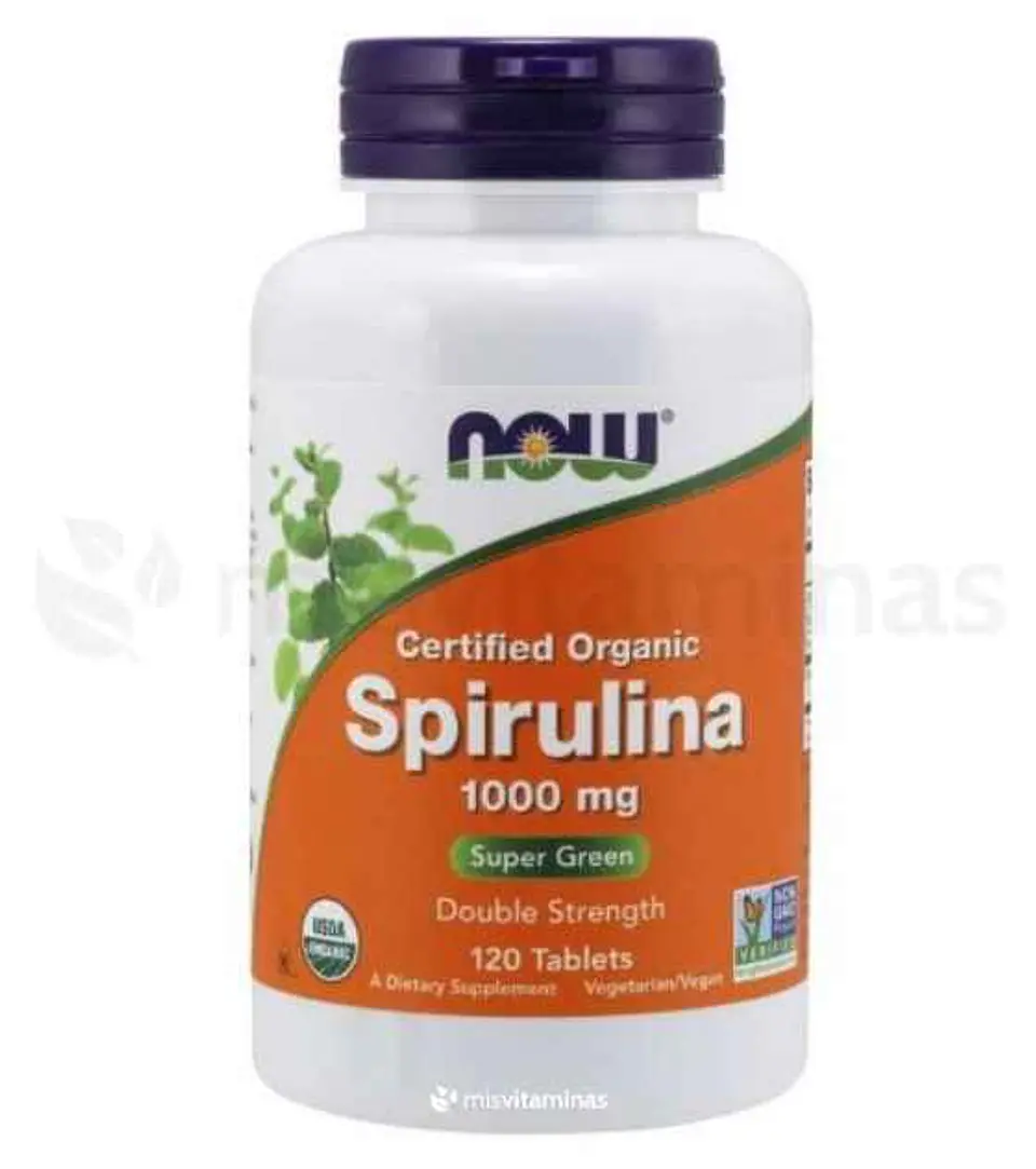 Spirulina 1000 mg Now Foods 120 tabletas 1