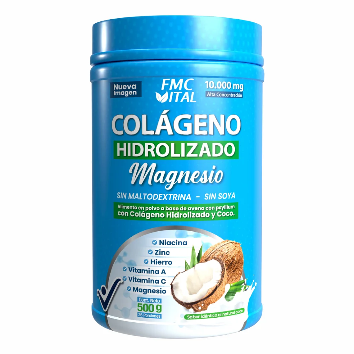 Colágeno Hidrolizado Plus Coco 500 gr Flomecol 1
