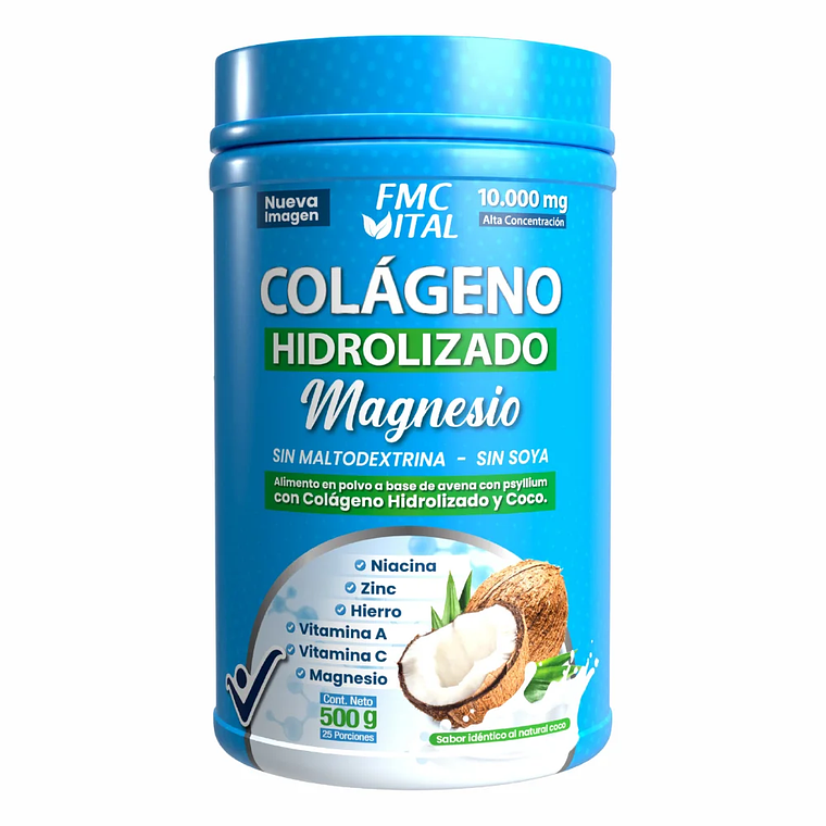 Colágeno Hidrolizado Plus Coco 500 gr Flomecol 1