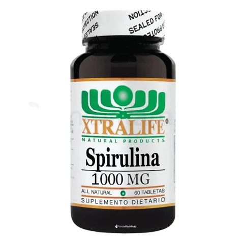 Spirulina 1000 mg Xtralife 60 Tabletas
