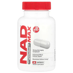 NAD MAX Rejuvenecedor celular antienvejecimiento, Metabolic 30 Cápsulas 