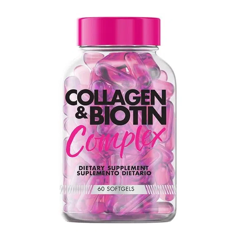 Colageno y Biotina Complex 60 softgels Healthy America 1