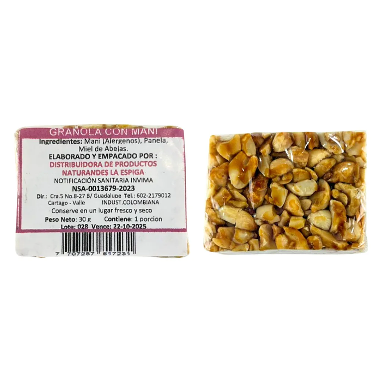 Turron de Granola con Miel de Abejas 30 gr 1