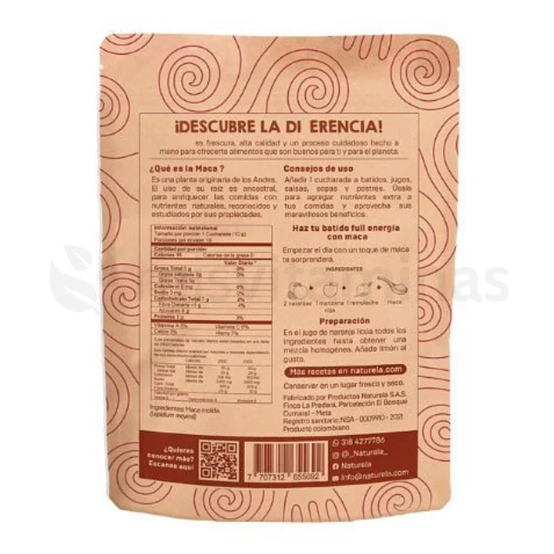 Maca en Polvo Naturela 100 gramos 2