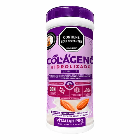 Colágeno Hidrolizado Vainilla 900 gr Vitaliah Pro