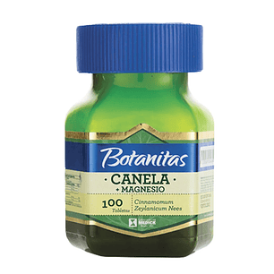 Canela y Magnesio 100 Tabletas Botanitas