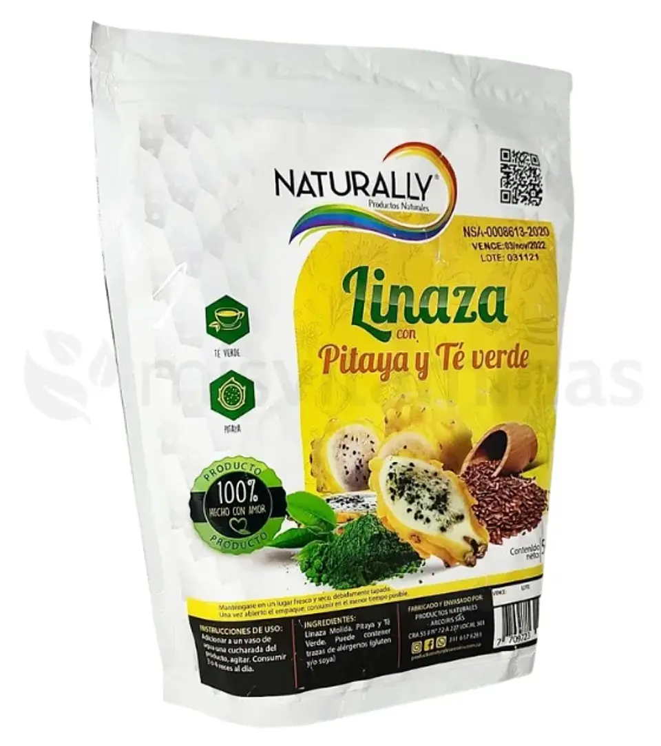 Linaza con Pitaya y Té Verde 500 gramos Naturally 1