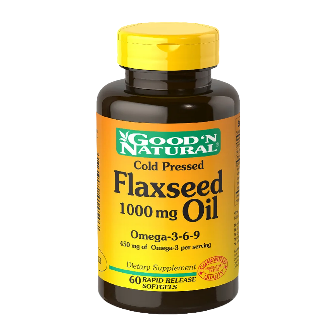 Flaxseed 1000 mg Oil Omega 3-6-9 60 Cápsulas Good'N Natural 1