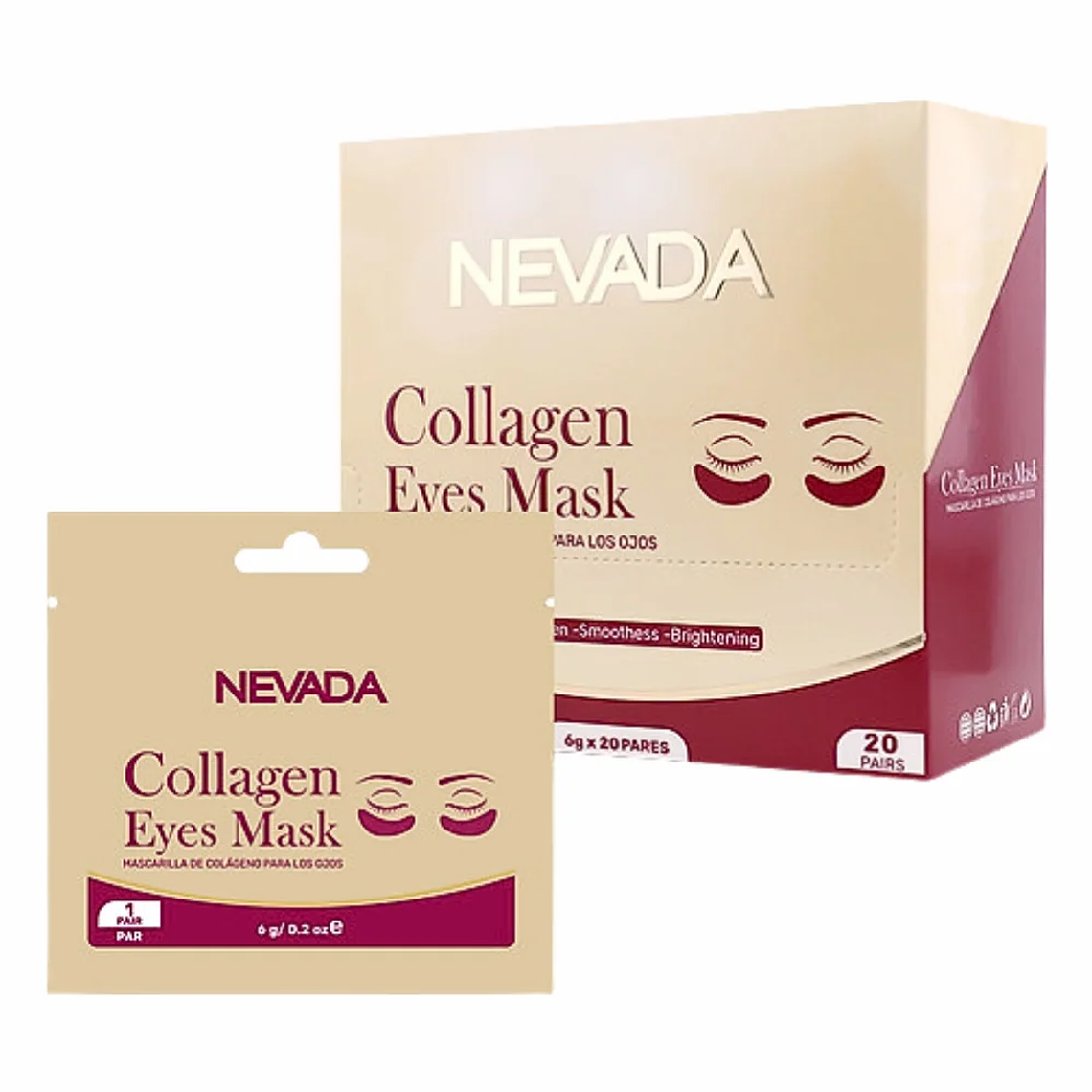 Mascarilla Colágeno Contorno De Ojos 20 Unidades Nevada 1
