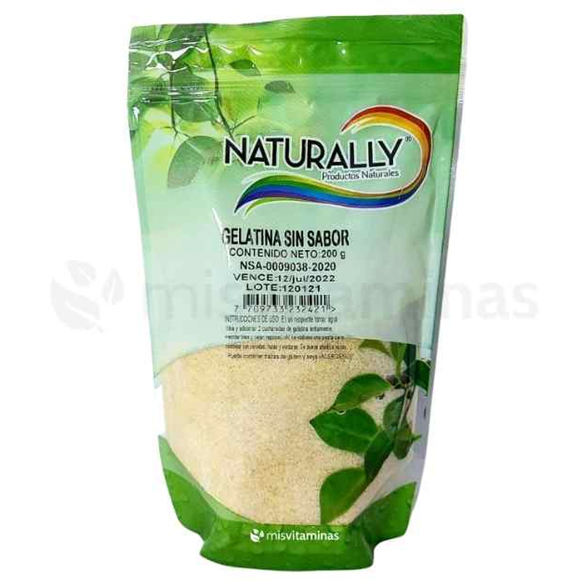 Gelatina Sin Sabor 200 gramos Naturally  1