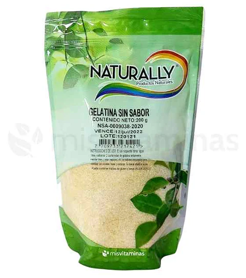 Gelatina Sin Sabor 200 gramos Naturally 