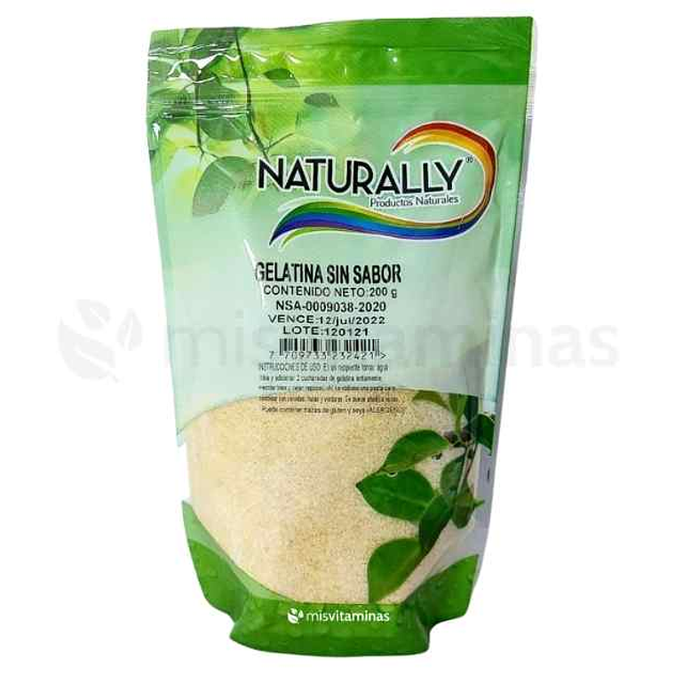 Gelatina Sin Sabor 200 gramos Naturally  1