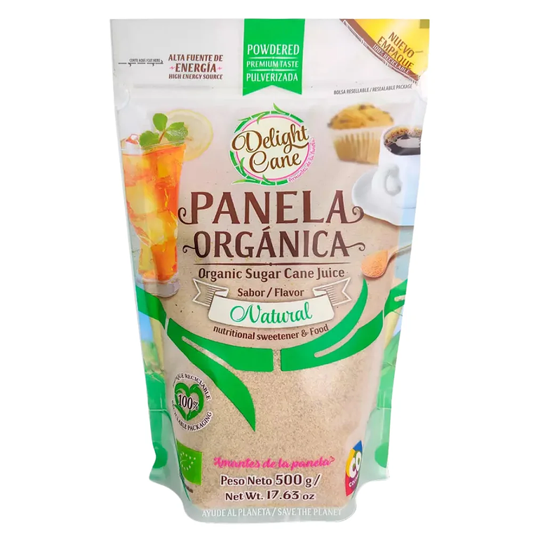 Panela Organica Pulverizada Natural 500 g Deligth Cane 1