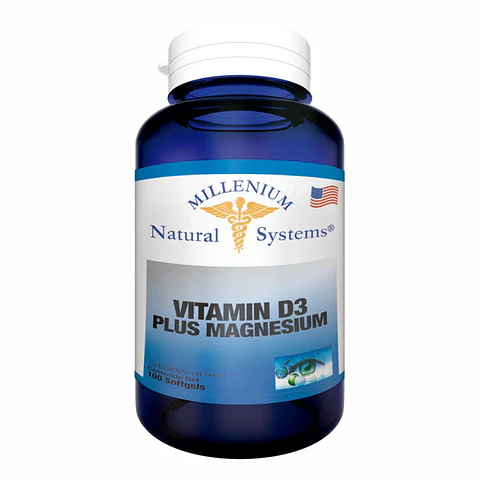 Vitamina D3 Plus Magnesio 100 Softgels Natural system 