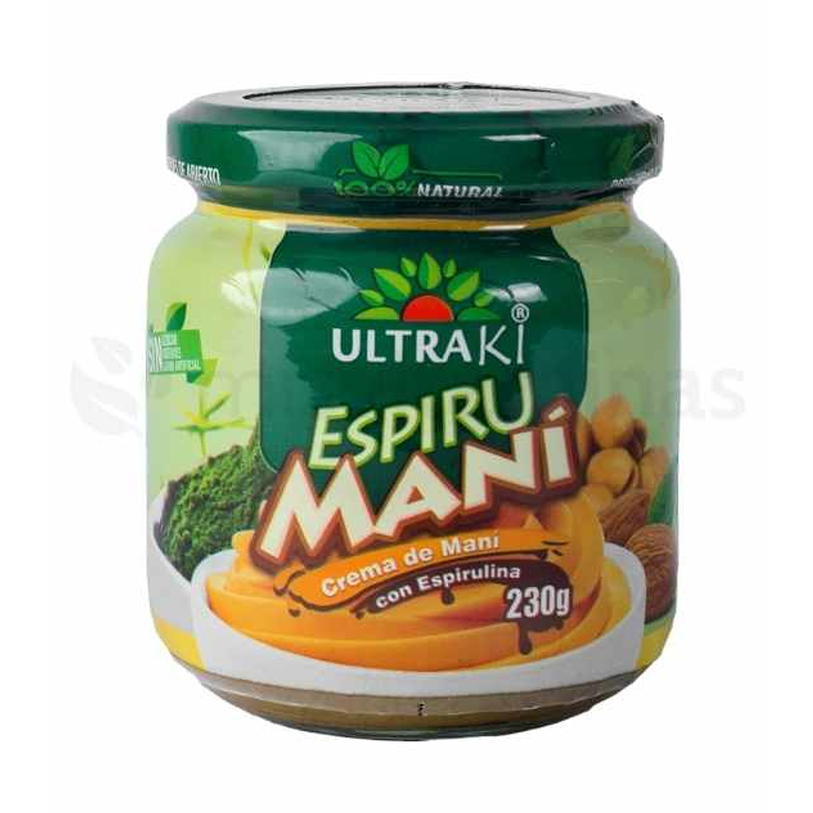 Espirumaní Crema de Maní con Espirulina Ultraki 230 gr 1
