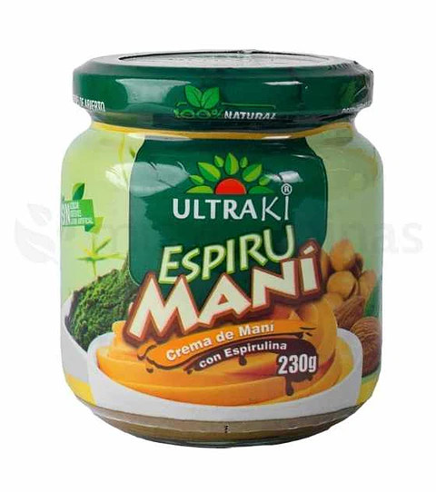 Espirumaní Crema de Maní con Espirulina Ultraki 230 gr