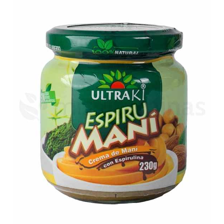 Espirumaní Crema de Maní con Espirulina Ultraki 230 gr 1