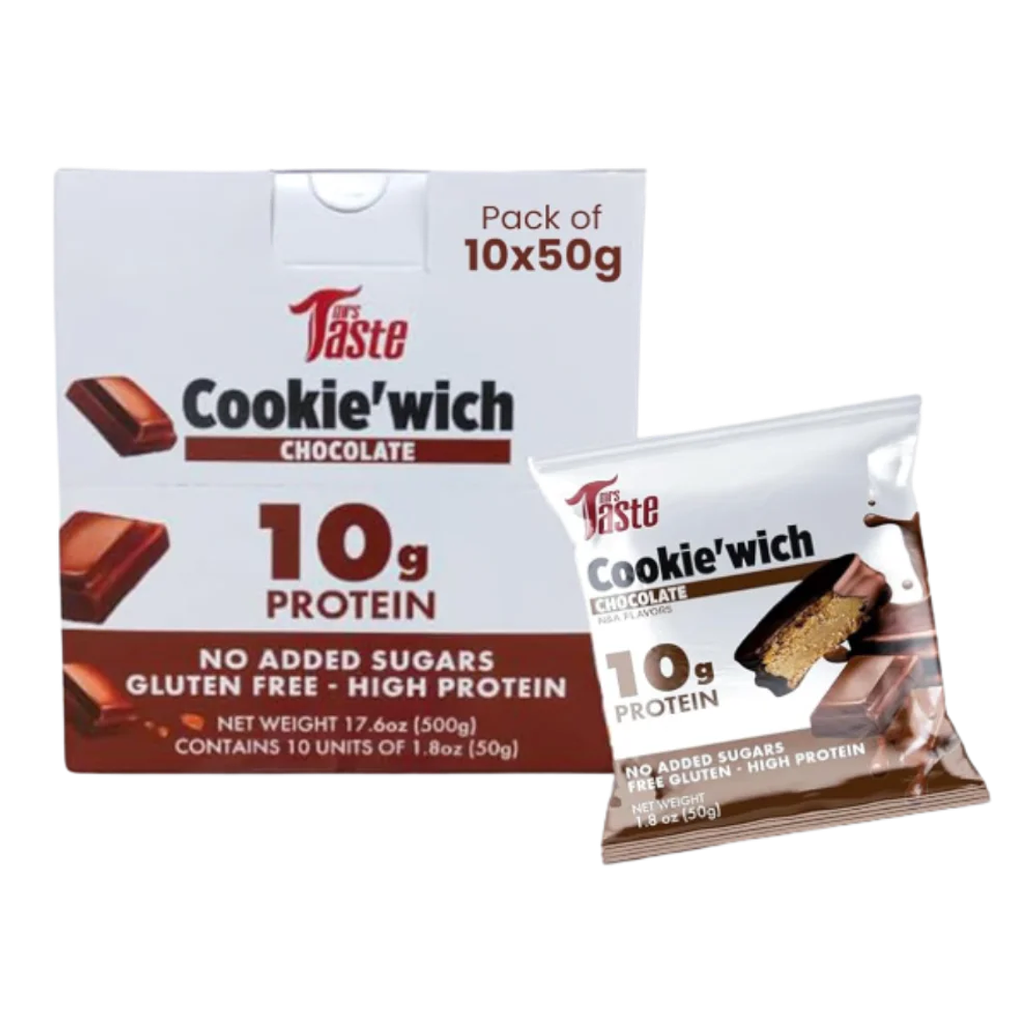 Cookie'Wich Chocolate Caja de 10 Unidades Mrs Taste 1