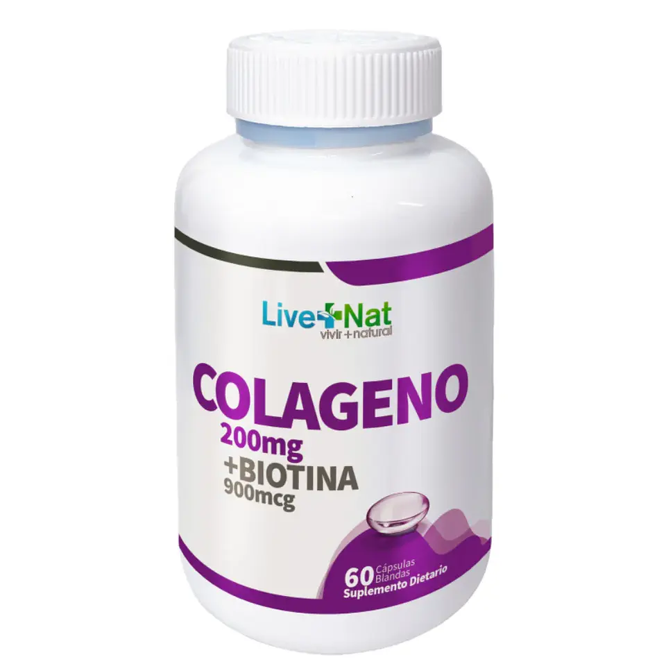 Colágeno 200 mg + Biotina 900 mcg Live + Nat 1
