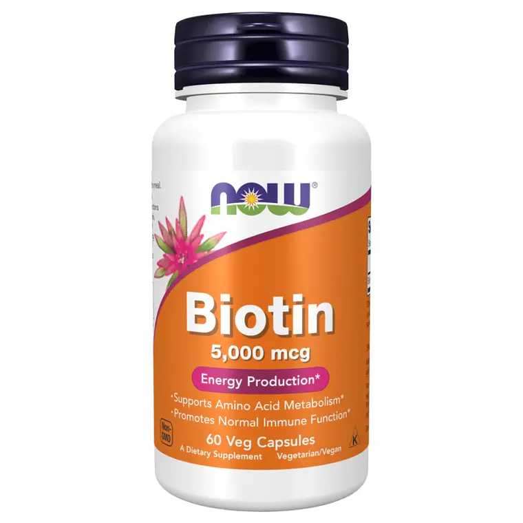 Biotin 5000 mcg 120 Cápsulas Now  1