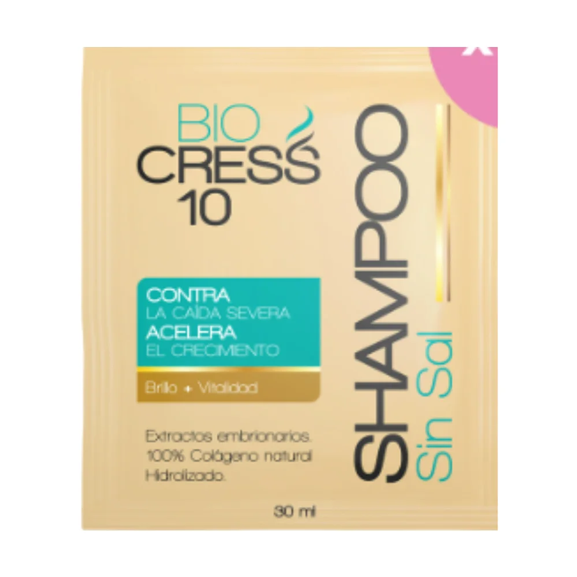 Shampoo Extractos Embrionarios Sachet 30 ml Bio Cress 10 1