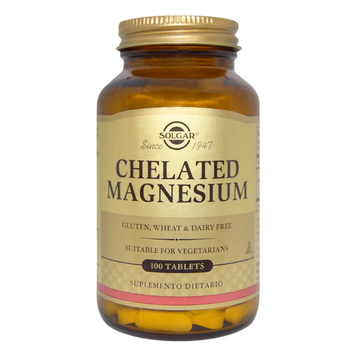 Chelated Magnesium Glicinato 100 Tabletas Solgar 1