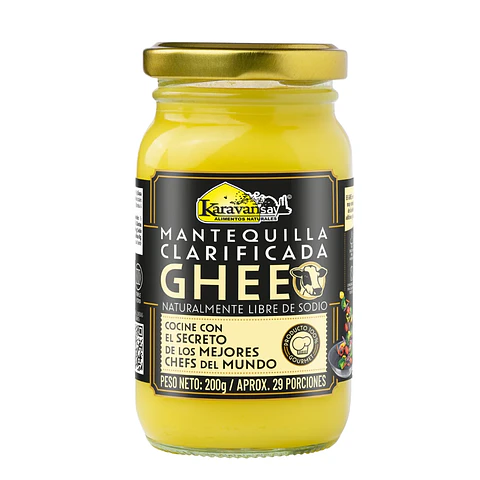 Mantequilla Clarificada Ghee Sin sal Karavanzay 200 gramos