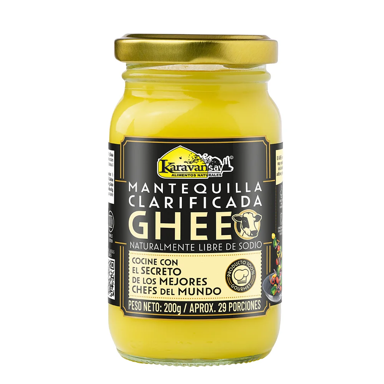 Mantequilla Clarificada Ghee Sin sal Karavanzay 200 gramos 1