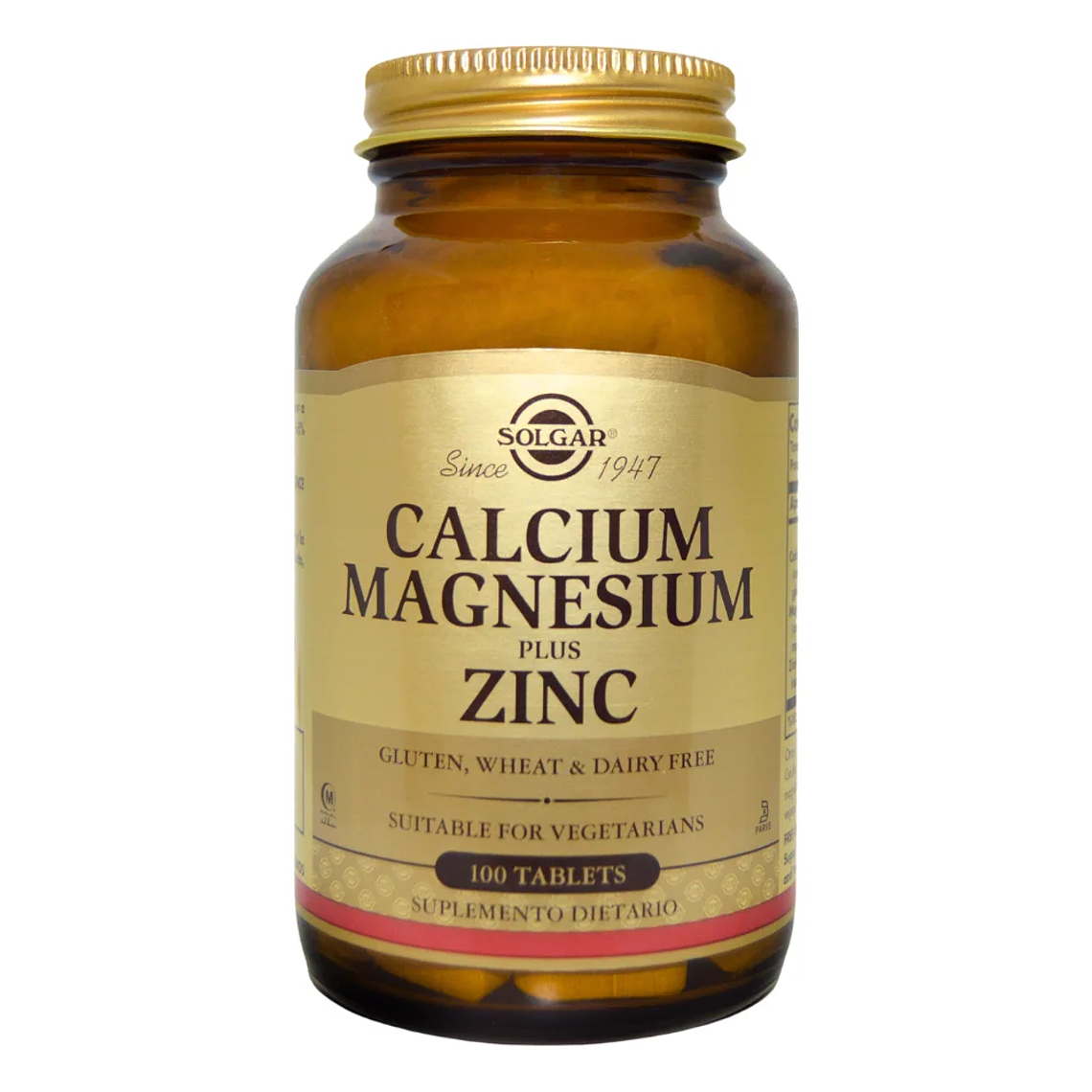 Calcium Magnesio Zinc 100 Tabletas solgar 1