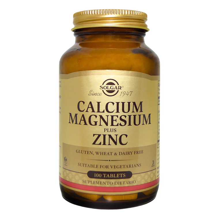 Calcium Magnesio Zinc 100 Tabletas solgar 1