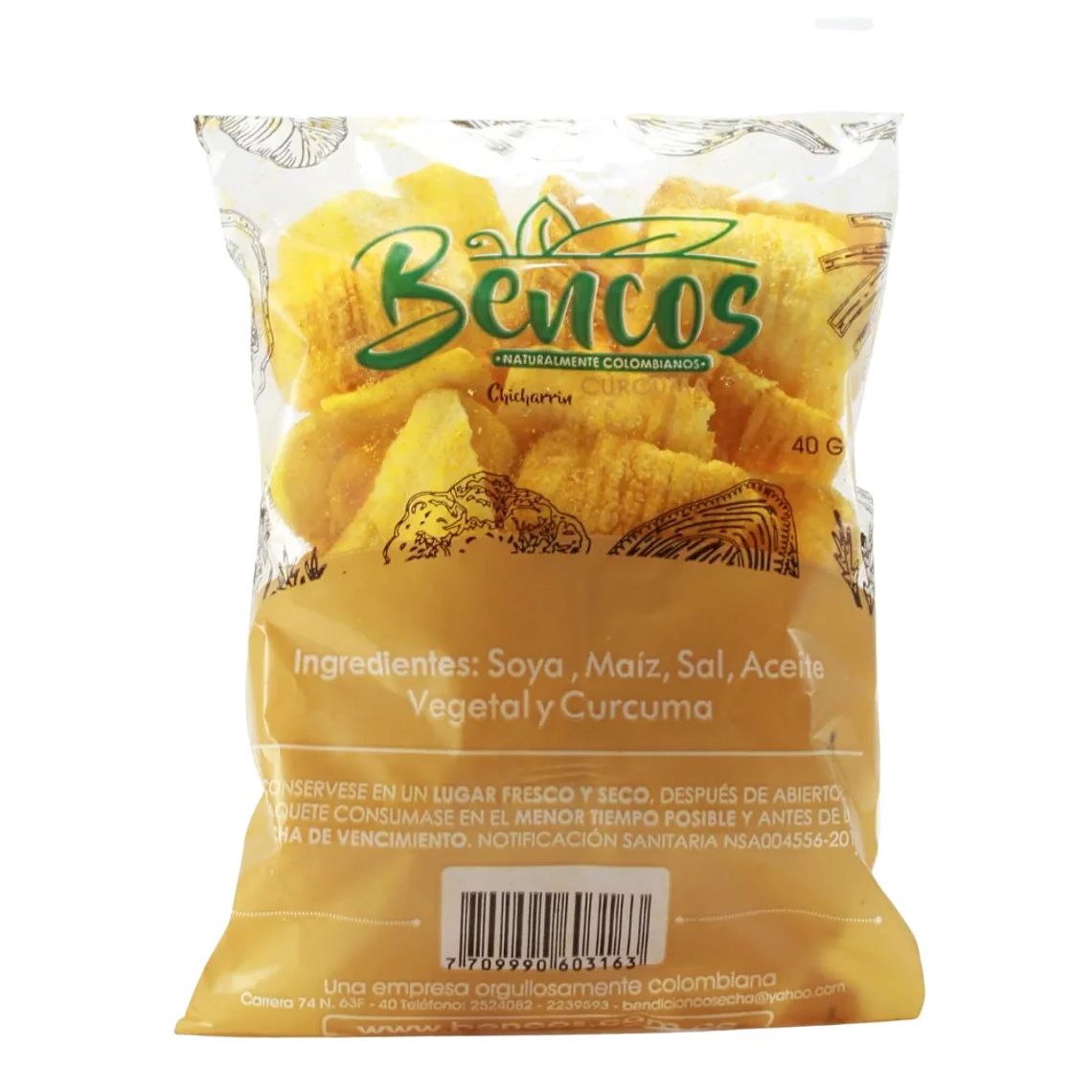 Chicharrin Cúrcuma 40 g Bencos 1