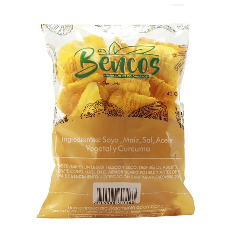 Chicharrin Cúrcuma 40 g Bencos 1