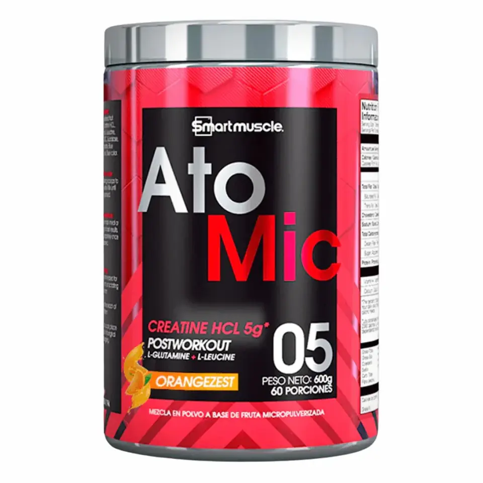 Atomic Creatina HCL 600 gr Orange Zest Smart Muscle 1