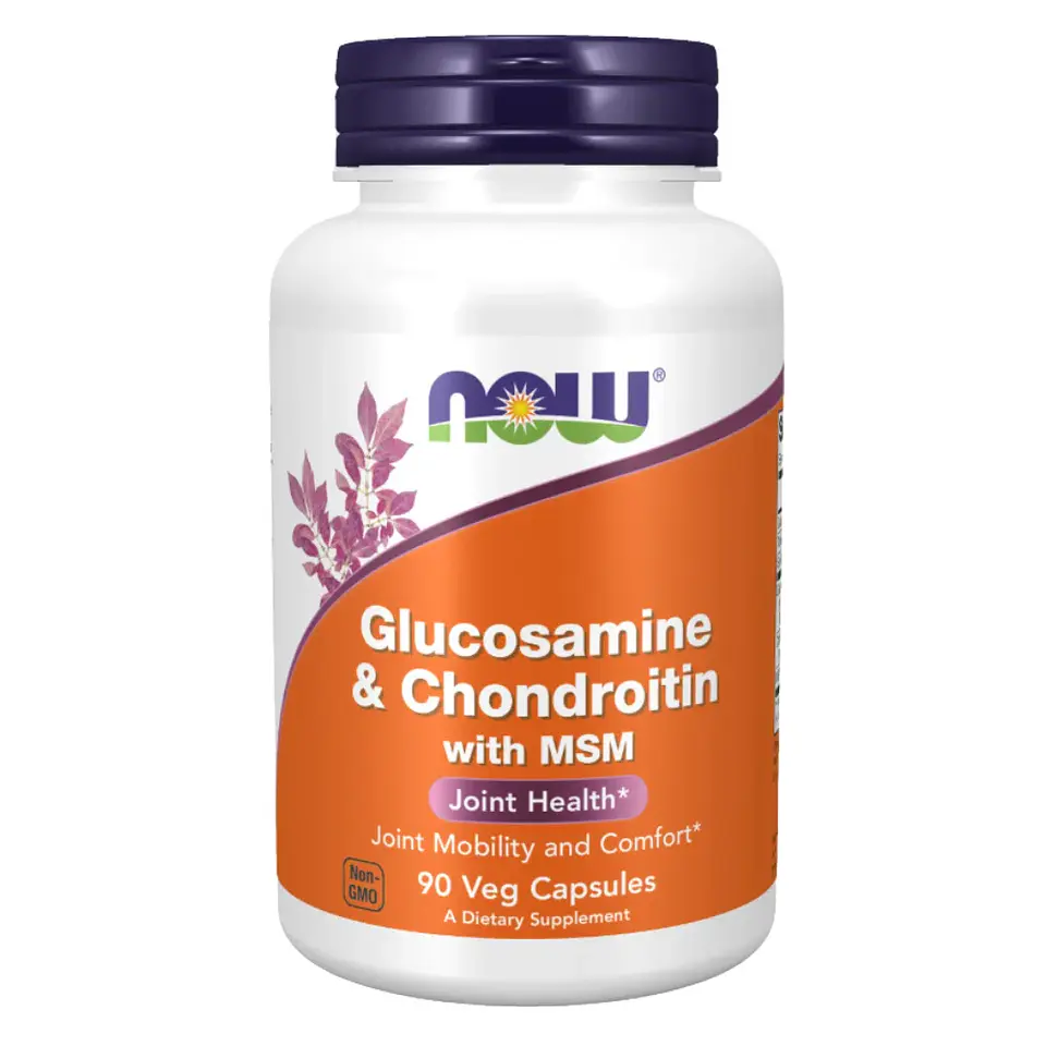 Glucosamine & Chondroitin with MSM 90 Capsulás NOW 1