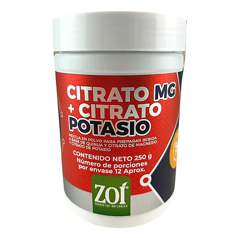 Citrato Magnesio + Citrato Potasio 250grs ZOI