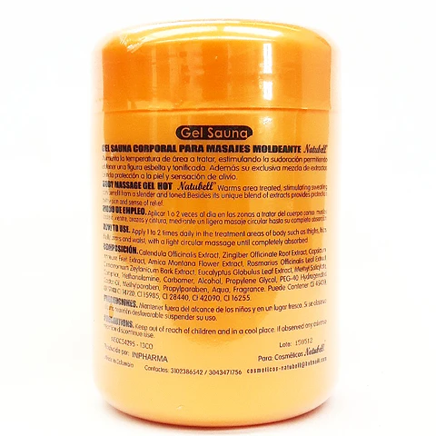 Gel Sauna Moldeante 500 g Natubell